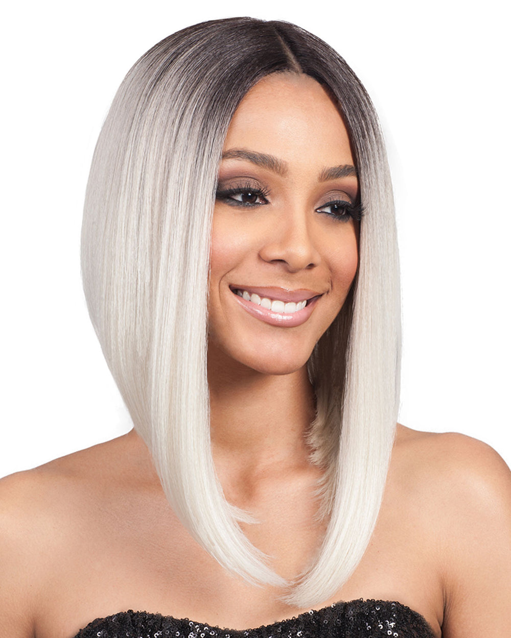 Lyna Angled Bob Lace Front Synthetic Wig by Bobbi Boss Best