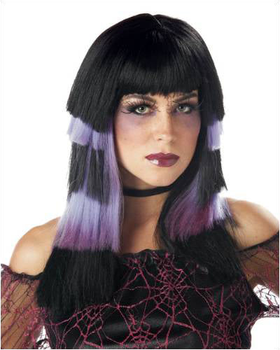 Club Chaos Black Purple Costume Wig by California Costumes Best