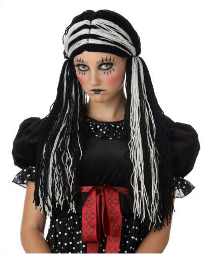 Tragedy Ann Black White Halloween Wig by California Costumes