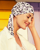 Beatrice Turban with Ribbons in 0593 - Printed Leo