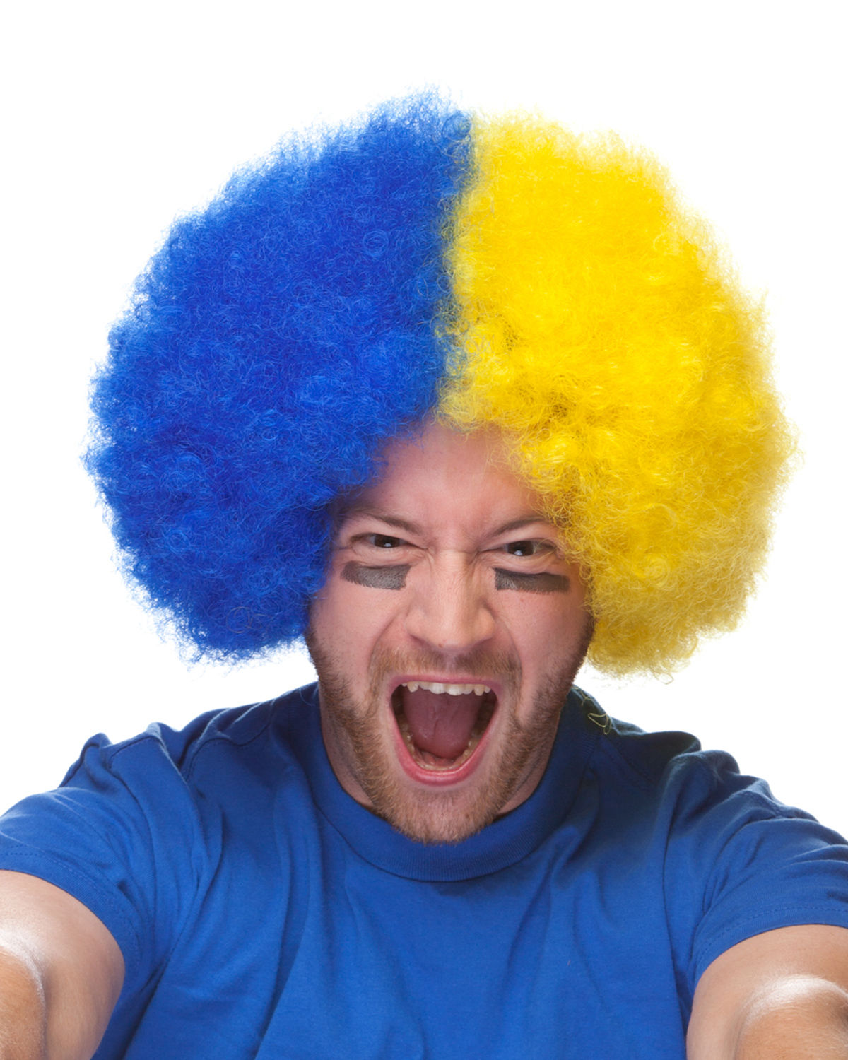 Blue and on sale yellow wig